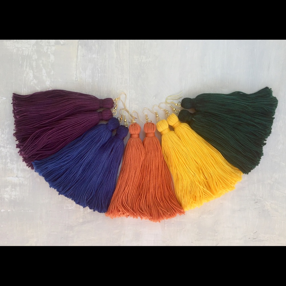Statement Tassel Earrings (multiple colors)🍂